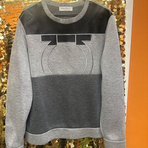 Salvatore Ferragamo Black and Gray Men's Sweatshirt
